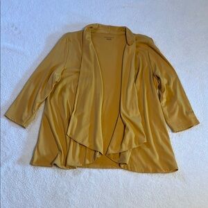 Charter Club Size XL Mustard Yellow Open Front Cardigan